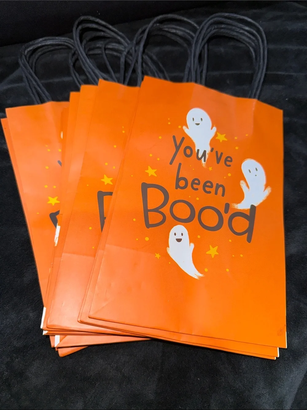 Halloween 'You've Been Boo'd' Orange Treat Bags - Pack of Gift Bags